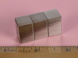 b8801 - 1/2 x 1/2 x 1/32 Inch Neodymium Rare Earth Block Magnet N42 -2