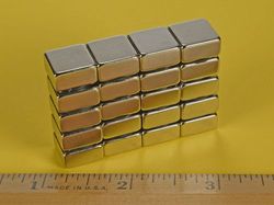 b884 - 1/2 x 1/2 x 1/4 Inch Neodymium Rare Earth Block Magnet N42 -2
