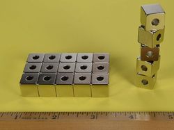 b888-3pe - 1/2 x 1/2 x 1/2 Inch Neodymium Rare Earth Cube Magnet N42 -2