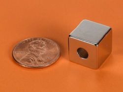 b888-3pe - 1/2 x 1/2 x 1/2 Inch Neodymium Rare Earth Cube Magnet N42 