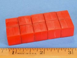 b888pc-red - 1/2 x 1/2 x 1/2 Inch Neodymium Rare Earth Plastic Coated Cube Magnet N42 -2