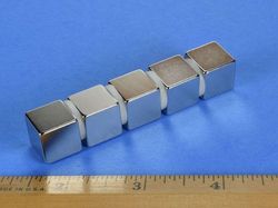 b999 - 9/16 x 9/16 x 9/16 Inch Neodymium Rare Earth Cube Magnet N42 -2
