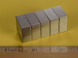 bc601 - 3/4 x 3/8 x 1/32 Inch Neodymium Rare Earth Bar Magnet N42 -2