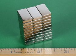 bc62 - 3/4 x 3/8 x 1/8 Inch Neodymium Rare Earth Bar Magnet N42 -2