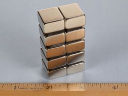 bca6 - 3/4 x 5/8 x 3/8 Inch Neodymium Rare Earth Block Magnet N42 -2