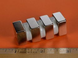 bcc6 - 3/4 x 3/4 x 3/8 Inch Neodymium Rare Earth Block Magnet N42 -2