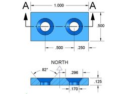 bx082cs-n-n52 - 1 x 1/2 x 1/8 Inch Neodymium Rare Earth Countersunk Block Magnet N52 -2