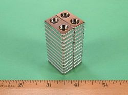 bx082cs-p-n52 - 1 x 1/2 x 1/8 Inch Neodymium Rare Earth Countersunk Block Magnet N52 1 Pair-2