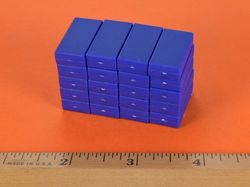 bx084pc-blu - 1 x 1/2 x 1/4 Inch Neodymium Rare Earth Plastic Coated Block Magnet N42 -2