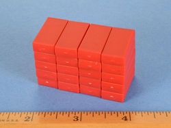 bx084pc-red - 1 x 1/2 x 1/4 Inch Neodymium Rare Earth Plastic Coated Block Magnet N42 -2