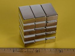 bx084 - 1 x 1/2 x 1/4 Inch Neodymium Rare Earth Bar Magnet N42 -2