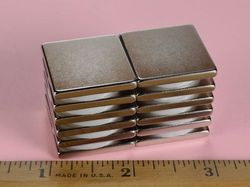 bx0x02 - 1 x 1 x 1/8 Inch Neodymium Rare Earth Block Magnet N42 -2