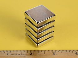 bx0x04 - 1 x 1 x 1/4 Inch Neodymium Rare Earth Block Magnet N42 -2
