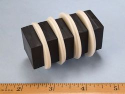 bx0x06tp-n52 - 1 x 1 x 3/8 Inch Neodymium Rare Earth Rubber Coated Block Magnet N52 -2