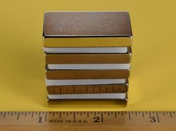bx8c4-n52 - 1 1/2 x 3/4 x 1/4 Inch Neodymium Rare Earth Bar Magnet N52 -2