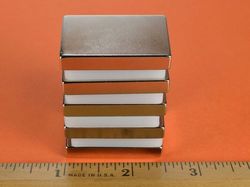 bx8x04 - 1 1/2 x 1 x 1/4 Inch Neodymium Rare Earth Block Magnet N42 -2