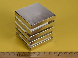 bx8x84 - 1 1/2 x 1 1/2 x 1/4 Inch Neodymium Rare Earth Block Magnet N42 -2