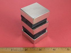 bx8x88 - 1 1/2 x 1 1/2 x 1/2 Inch Neodymium Rare Earth Block Magnet N42 -2