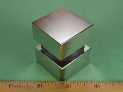 bx8x8c-n52 - 1 1/2 x 1 1/2 x 3/4 Inch Neodymium Rare Earth Block Magnet N52 -2