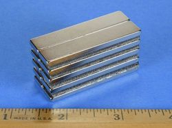 by062 - 2 x 3/8 x 1/8 Inch Neodymium Rare Earth Bar Magnet N42 -2