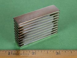 by081 - 2 x 1/2 x 1/16 Inch Neodymium Rare Earth Bar Magnet N42 -2