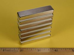 by084 - 2 x 1/2 x 1/4 Inch Neodymium Rare Earth Bar Magnet N42 -2