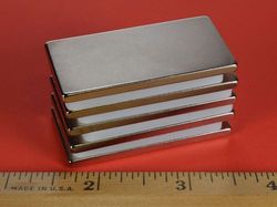 by0x02-n52 - 2 x 1 x 1/8 Inch Neodymium Rare Earth Bar Magnet N52 -2