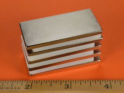 by0x02sh - 2 x 1 x 1/8 Inch Neodymium Rare Earth High Temp Block Magnet N42SH -2