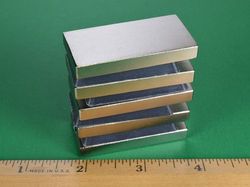 by0x04-n52 - 2 x 1 x 1/4 Inch Neodymium Rare Earth Bar Magnet N52 -2