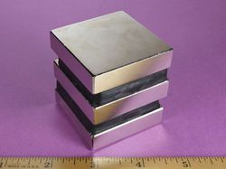 by0y08-n52 - 2 x 2 x 1/2 Inch Neodymium Rare Earth Block Magnet N52 -2
