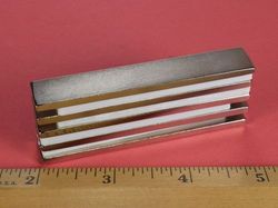 bz082 - 3 x 1/2 x 1/8 Inch Neodymium Rare Earth Bar Magnet N42 -2