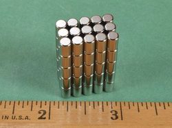 d054 - 0.156 x 1/4 Inch Neodymium Rare Earth Cylinder/Rod Magnet N42 -2
