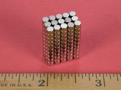 d203 - 1/8 x 3/32 Inch Neodymium Rare Earth Disc Magnet N42 10 Pack-2
