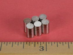d301 - 3/16 x 1/32 Inch Neodymium Rare Earth Disc Magnet N42 10 Pack-2