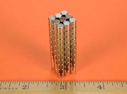 d33-n52 - 3/16 x 3/16 Inch Neodymium Rare Earth Cylinder/Rod Magnet N52 -2