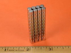 d33ah - 3/16 x 3/16 Inch Neodymium Rare Earth High Temp Cylinder/Rod Magnet N35AH -2