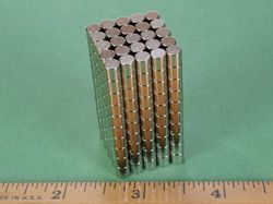 d33sh - 3/16 x 3/16 Inch Neodymium Rare Earth High Temp Cylinder/Rod Magnet N42SH -2