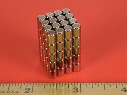 d34 - 3/16 x 1/4 Inch Neodymium Rare Earth Cylinder/Rod Magnet N42 -2