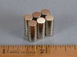 d41 - 1/4 x 1/16 Inch Neodymium Rare Earth Disc Magnet N42 -2