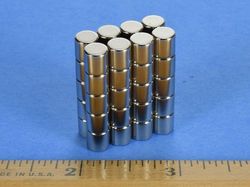 d44 - 1/4 x 1/4 Inch Neodymium Rare Earth Cylinder/Rod Magnet N42 -2