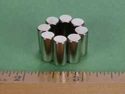 d48dia - 1/4 x 1/2 Inch Neodymium Rare Earth Diametric Cylinder Magnet N42 -2