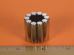 d4x0dia - 1/4 x 1 Inch Neodymium Rare Earth Diametric Cylinder Magnet N42 -2