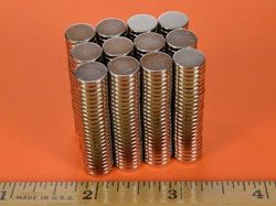 d61sh - 3/8 x 1/16 Inch Neodymium Rare Earth High Temp Disc Magnet N42SH -2