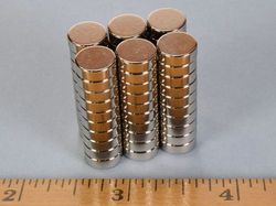 d62sh - 3/8 x 1/8 Inch Neodymium Rare Earth High Temp Disc Magnet N42SH -2