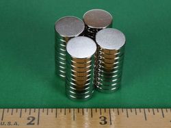 d703 - 7/16 x 3/32 Inch Neodymium Rare Earth Disc Magnet N42 -2