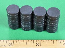 d84pc-blk - 1/2 x 1/4 Inch Neodymium Rare Earth Plastic Coated Disc Magnet N42 -2