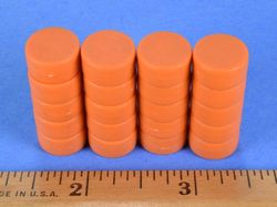 d84pc-ora - 1/2 x 1/4 Inch Neodymium Rare Earth Plastic Coated Disc Magnet N42 -2