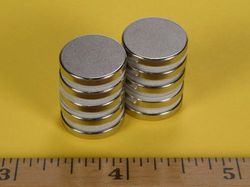 dah1 - 5/8 x 1/10 Inch Neodymium Rare Earth Disc Magnet N42 -2