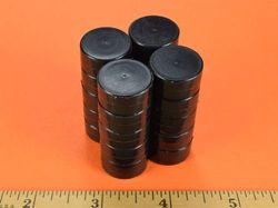 dc6pc-blk - 3/4 x 3/8 Inch Neodymium Rare Earth Plastic Coated Disc Magnet N42 -2