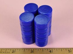 dc6pc-blu - 3/4 x 3/8 Inch Neodymium Rare Earth Plastic Coated Disc Magnet N42 -2